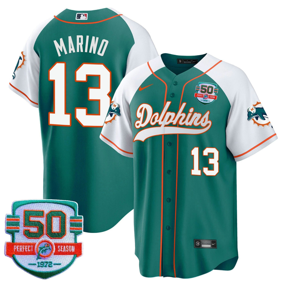 NFL Miami Dolphins Men’s Throwback Jersey