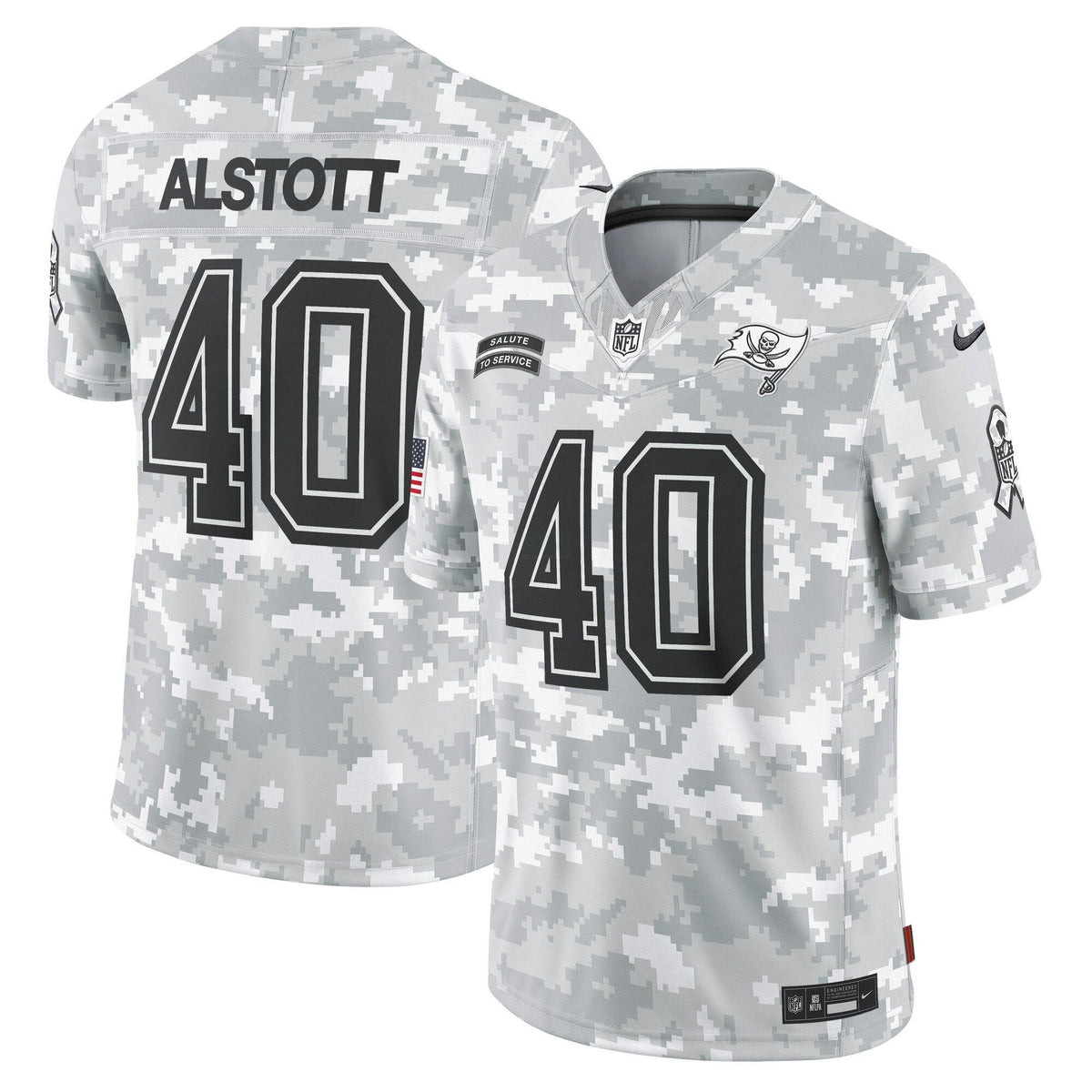 NFL Mike Alstott Tampa Bay 2024 Salute to Service Vapor Limited Jersey – Arctic Camo - Arctic Camo