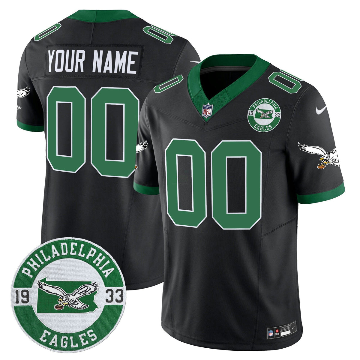 NFL Philadelphia 2024 Throwback Vapor Limited Jersey – Est. 1933 Patch