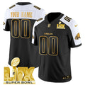 NFL Philadelphia Super Bowl LIX Patch Gold Vapor Limited Jersey