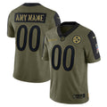 NFL Pittsburgh 2021 Salute To Service Limited Jersey – Olive - Salute To Service