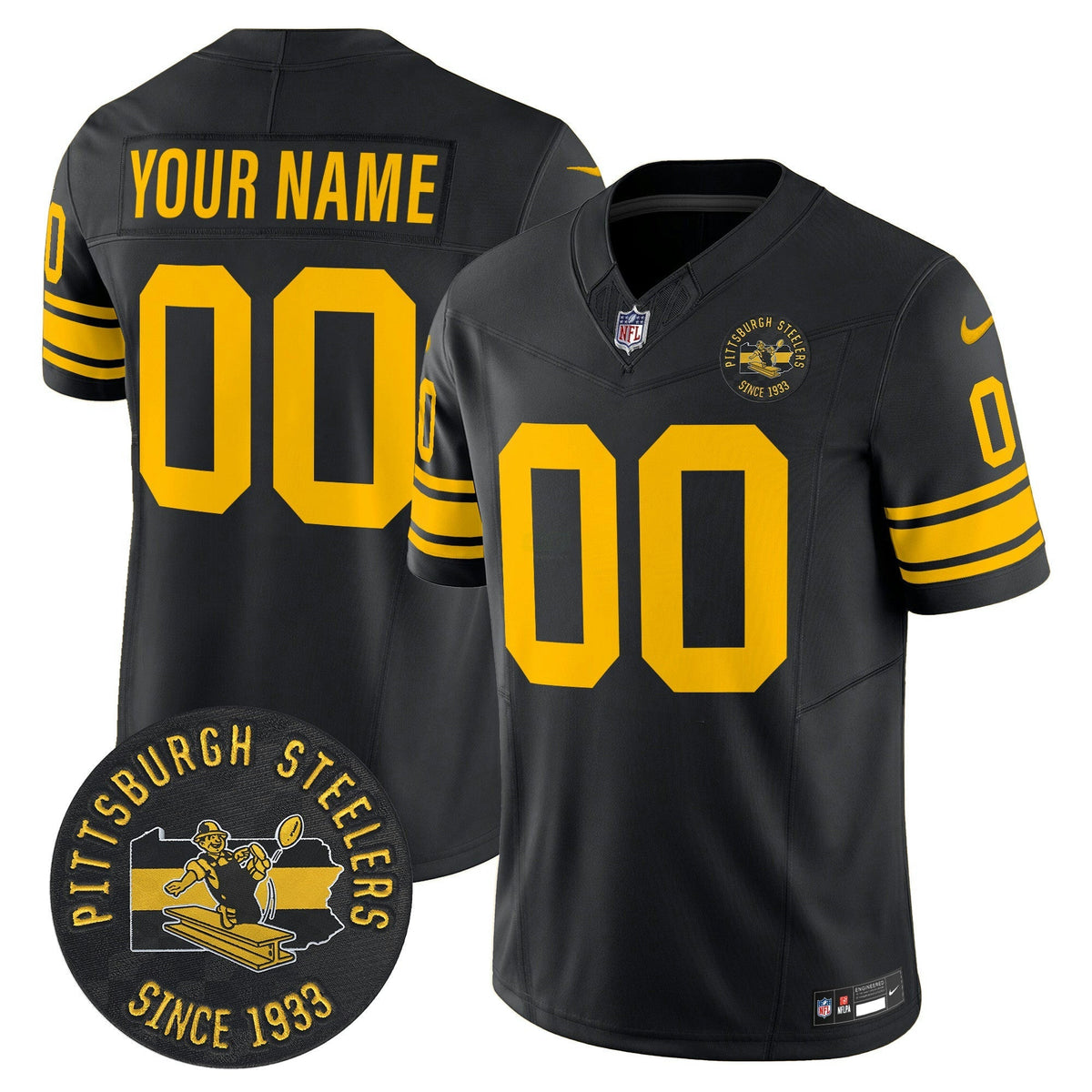 NFL Pittsburgh Throwback 1962 Vapor Limited Jersey – Est. 1933 Patch