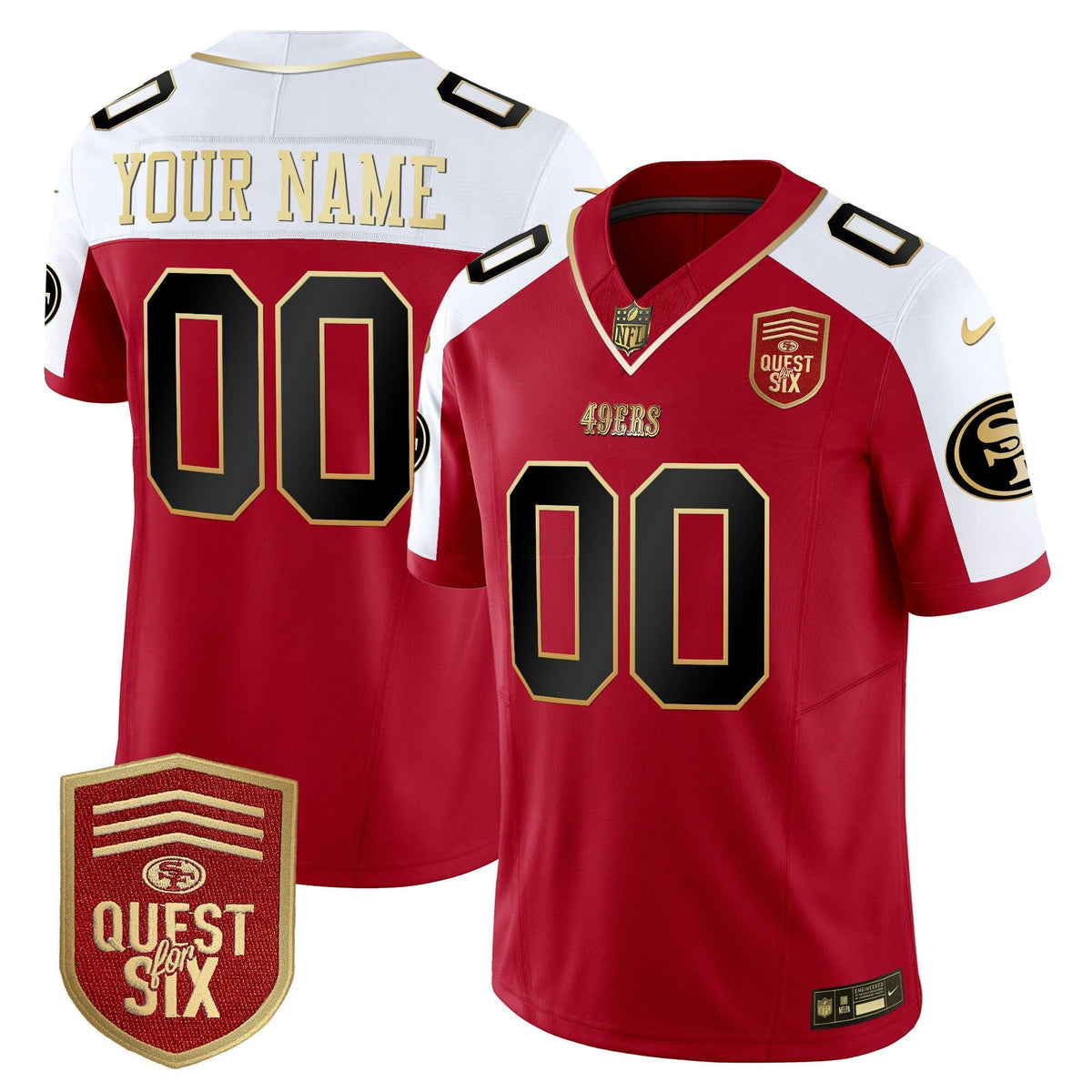 NFL Quest For Six Patch Vapor Limited Jersey