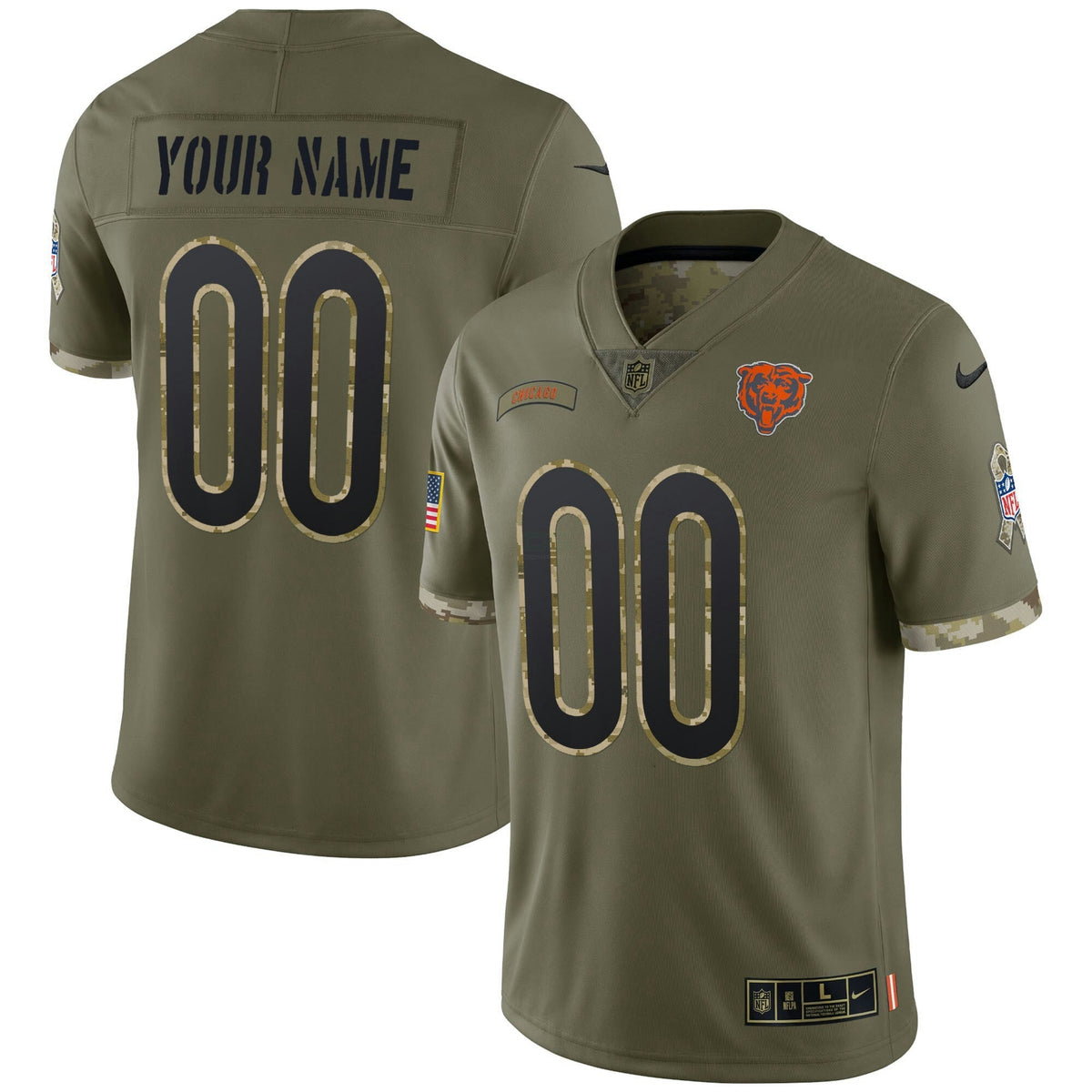 NFL Chicago Bears Salute To Service Vapor Jersey - Salute To Service