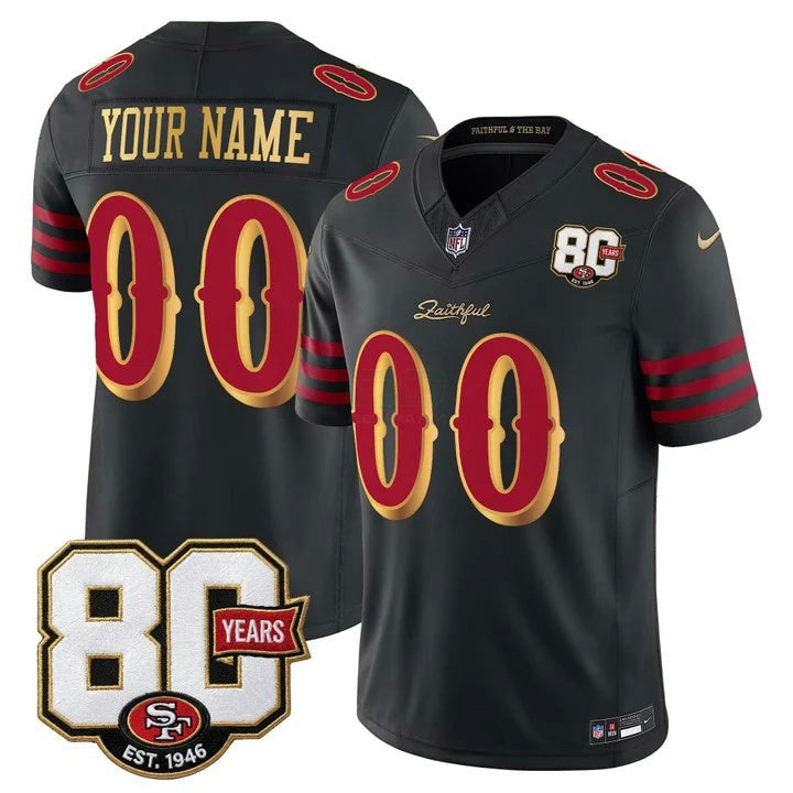 NFL San Francisco 49ers San Francisco 80th Anniversary Patch Jersey - Rivalries Edition