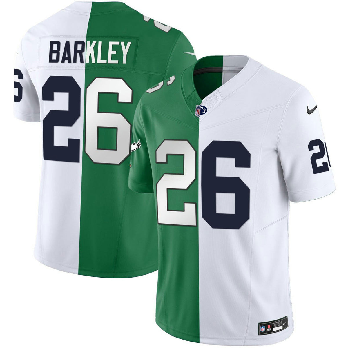 NFL Saquon Barkley #26 Mix Penn State Split Jersey