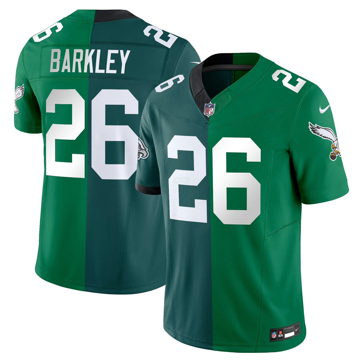 NFL Saquon Barkley Split Vapor Limited Jersey V2 - Kelly Green