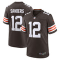 NFL Shedeur Sanders #12 Cleveland 2025 Marrom Jersey - Cleveland Browns