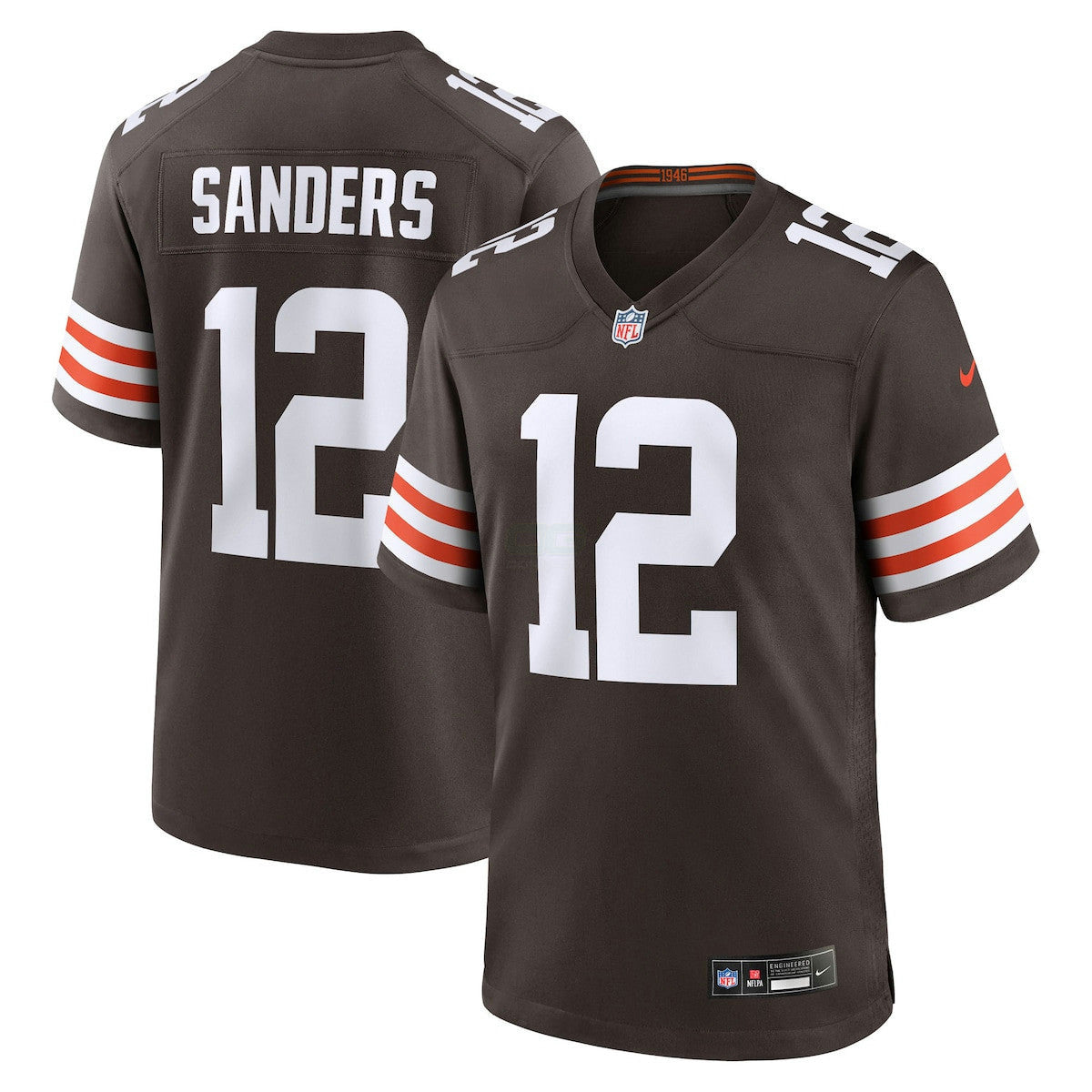 NFL Shedeur Sanders #12 Cleveland 2025 Marrom Jersey - Cleveland Browns