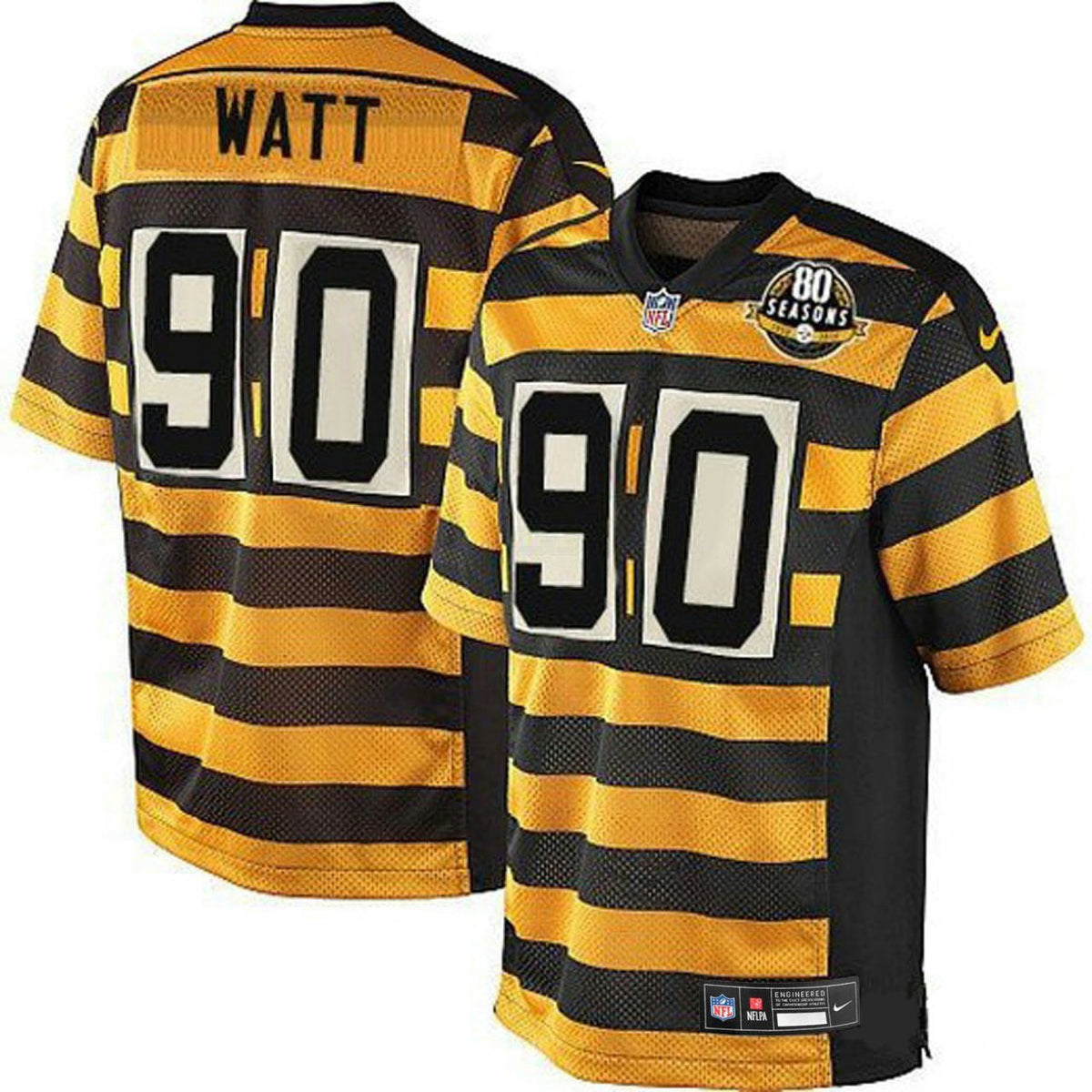 NFL T.J. Watt Pittsburgh Throwback Bumblebee Jersey