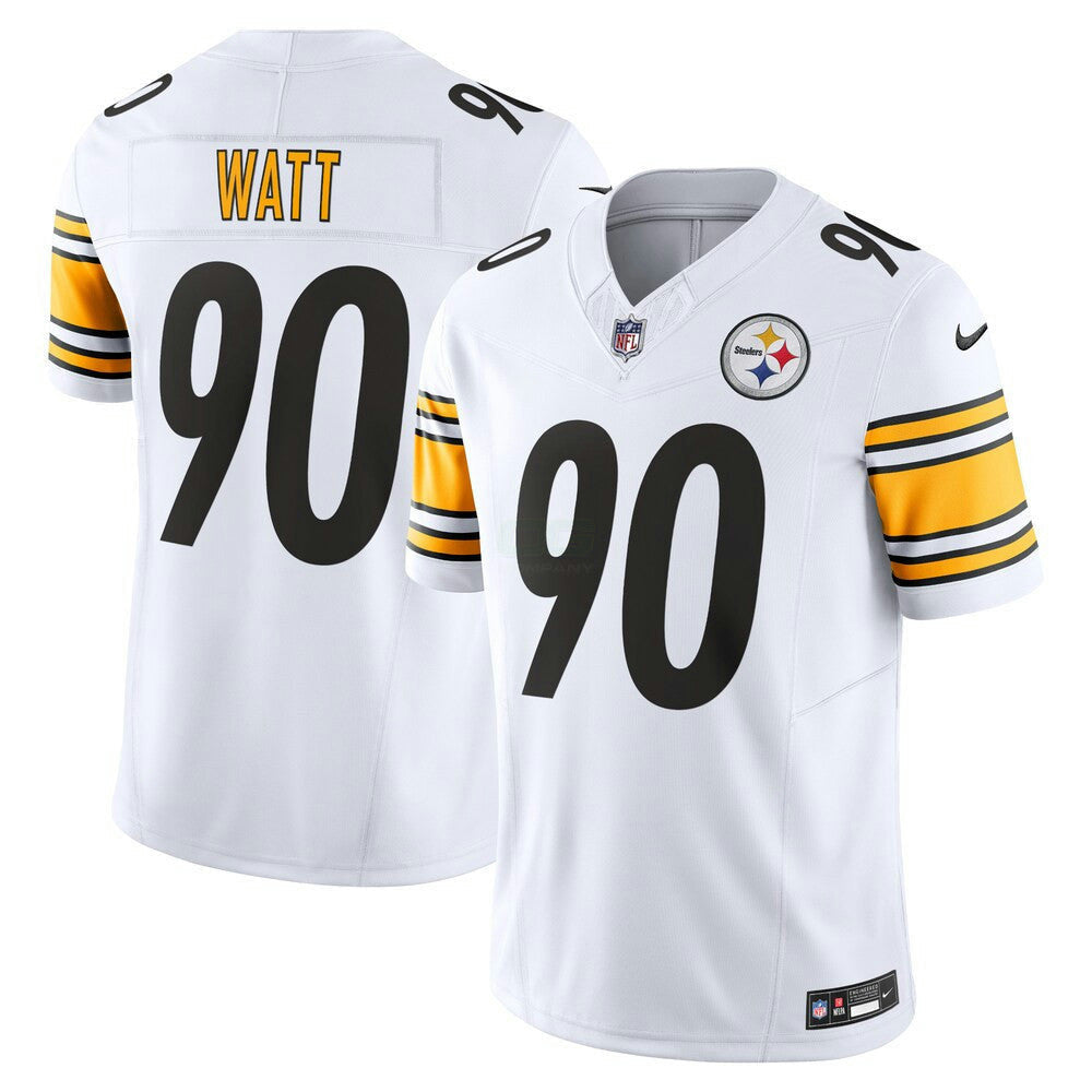 NFL T.J. Watt Pittsburgh White Vapor F.U.S.E. Jersey