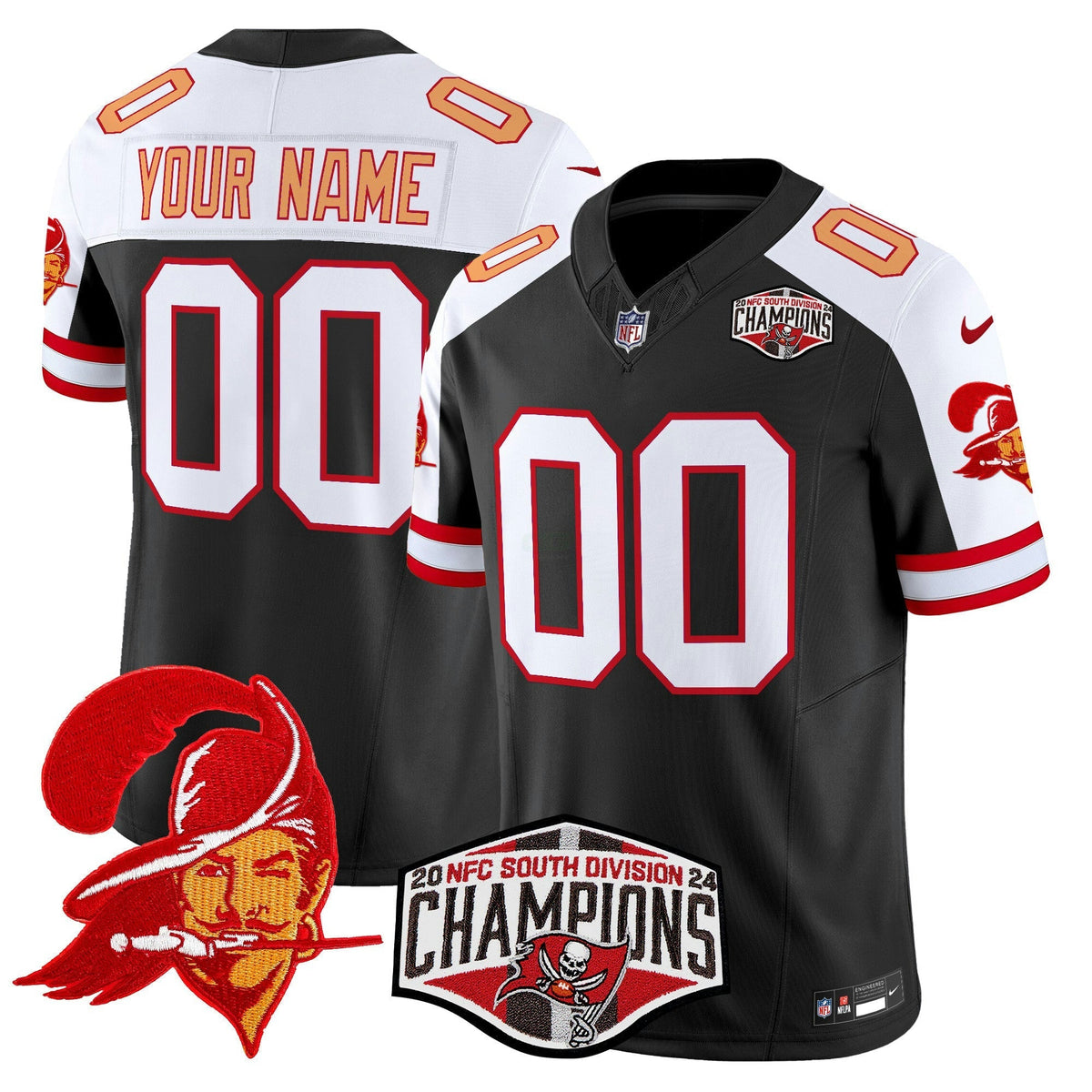 NFL Tampa Bay Creamsicle 2024 NFC South Division Champions Patch Vapor Limited Jersey