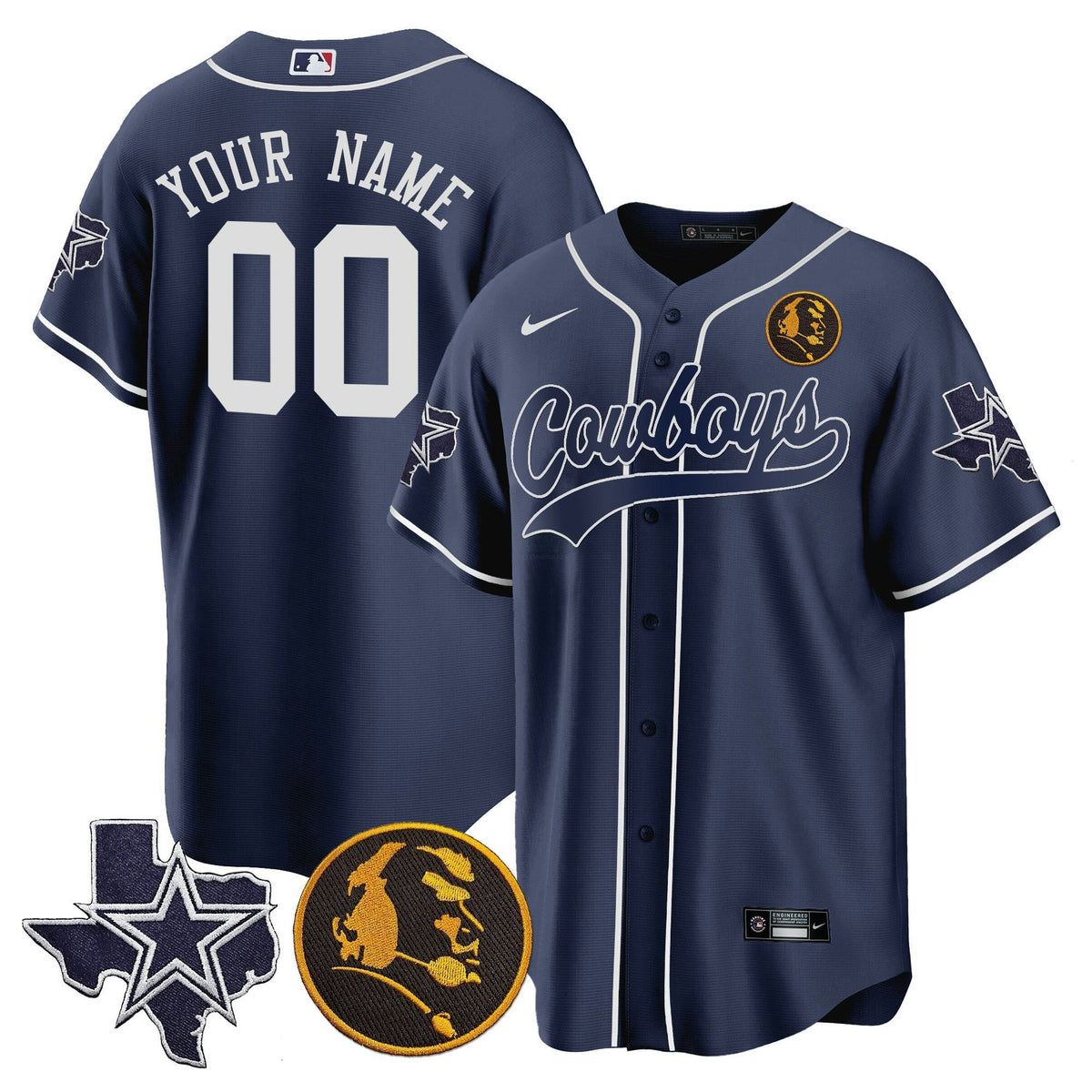 NFL Texas & John Madden Patch Jersey
