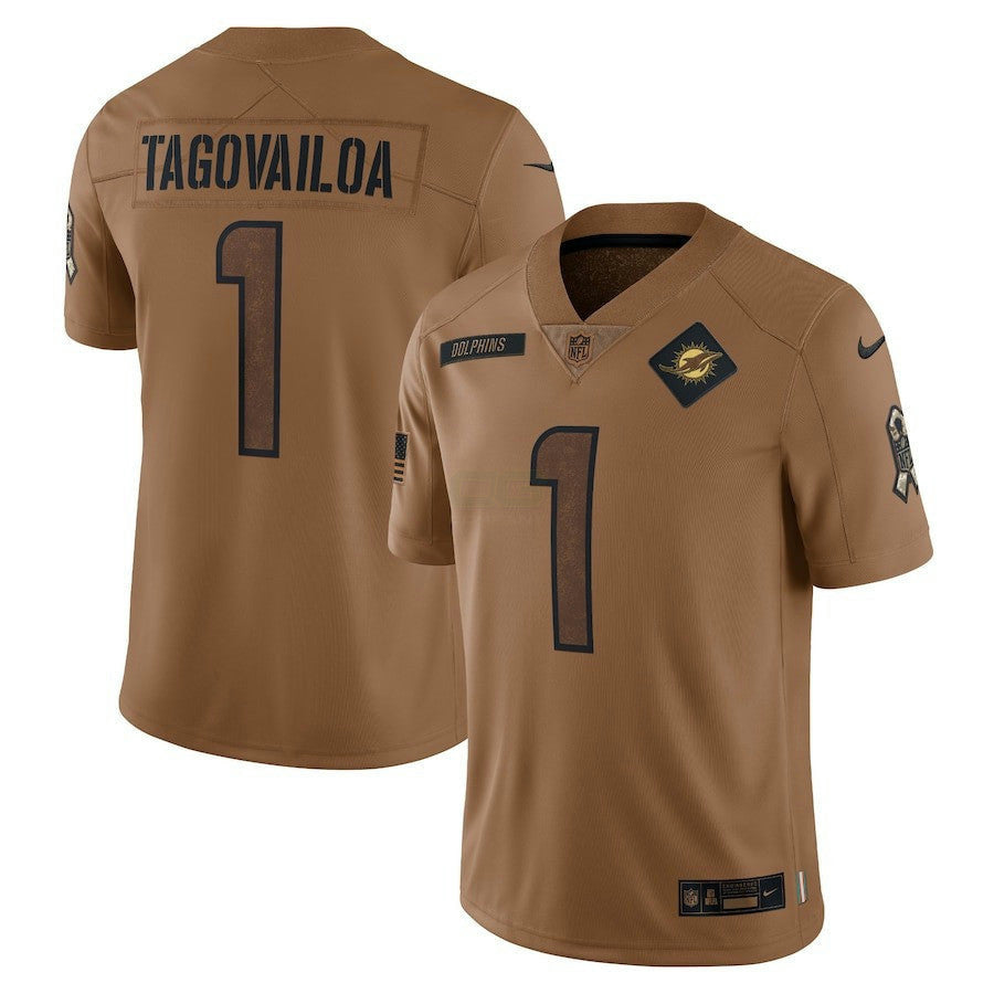 NFL Tua Tagovailoa Miami Salute To Service Limited Jersey – Marrom - Marrom