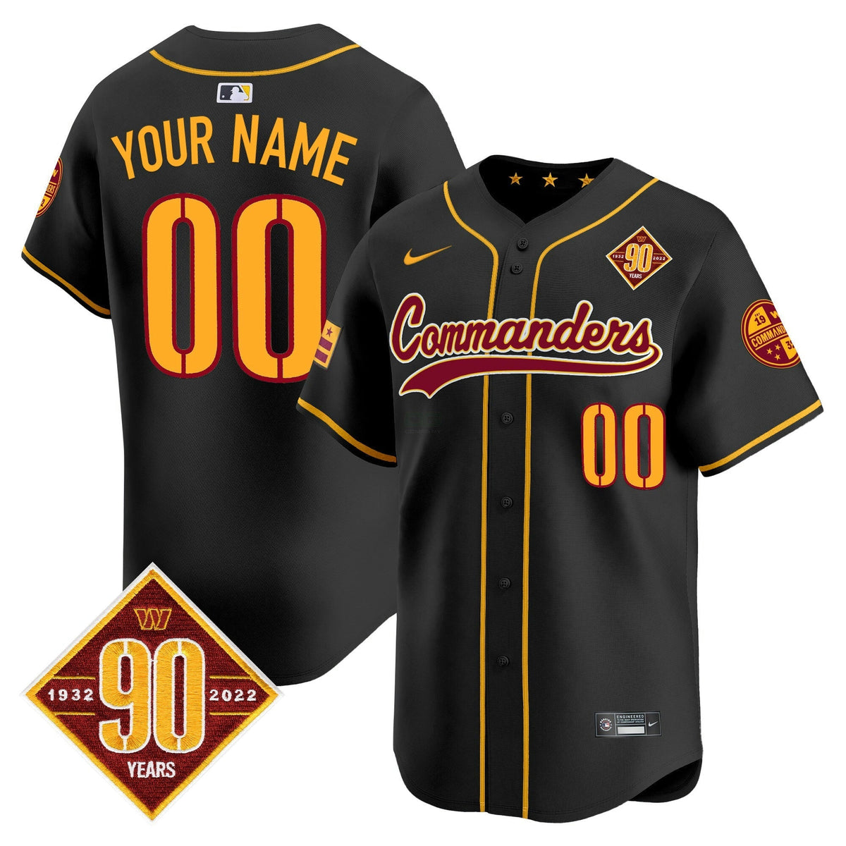 NFL Washington 90th Anniversary Patch Vapor Premier Limited Jersey