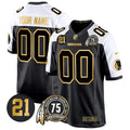 NFL Washington Commanders Washington Redskins 75th & Sean Taylor Patch Gold Game Jersey