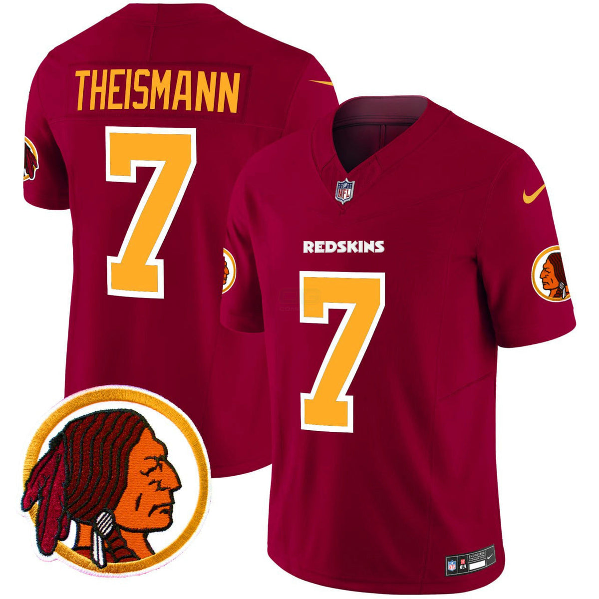 NFL Washington Commanders Washington Redskins Throwback Vapor Limited Jersey