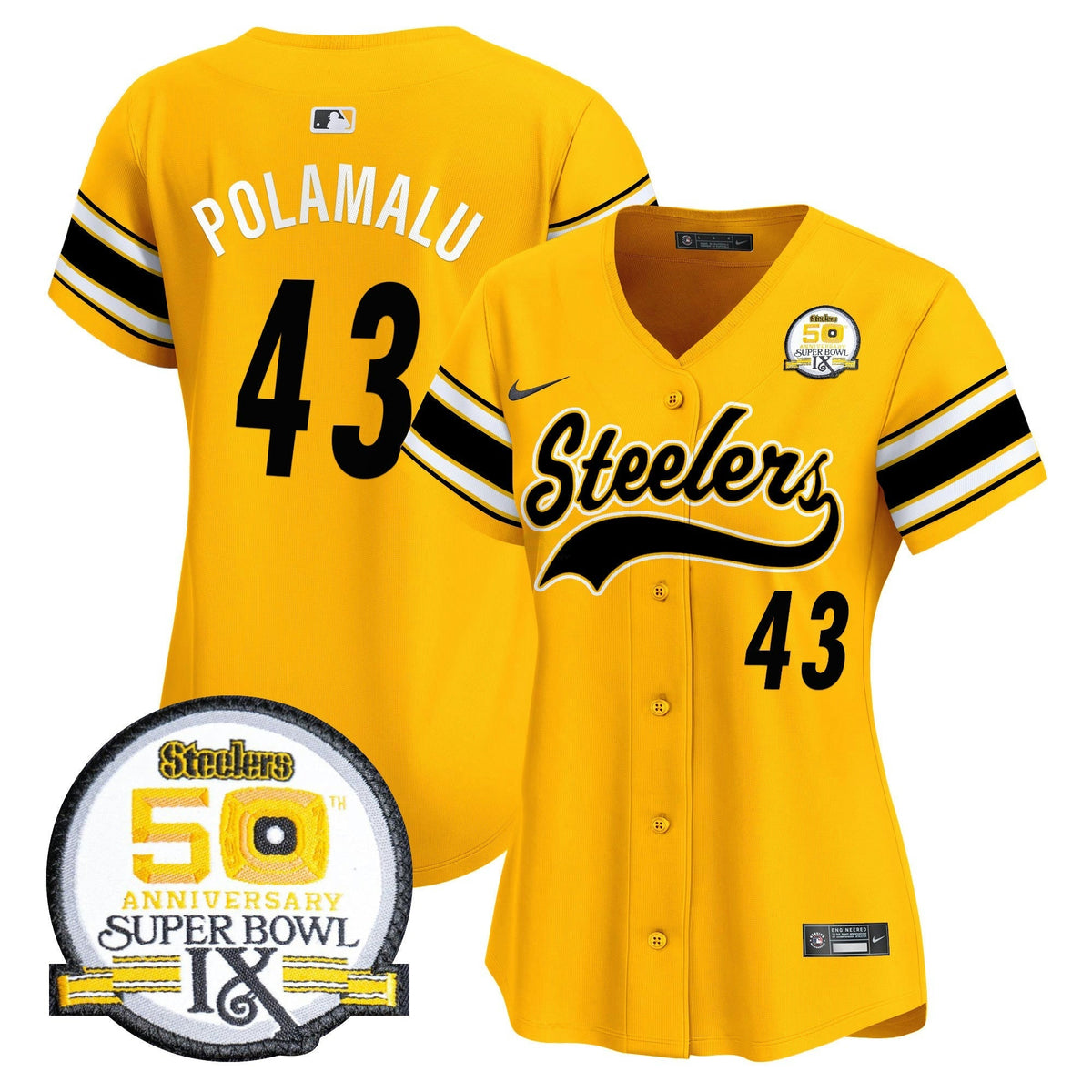 NFL Women’s 50th Anniversary Of Super Bowl IX Patch Vapor Premier Jersey