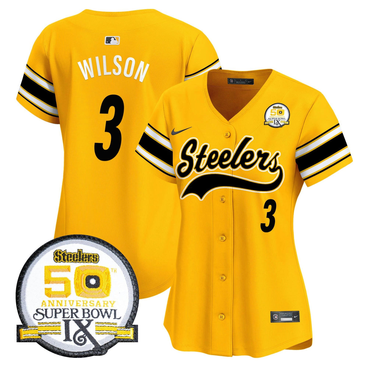 NFL Women’s 50th Anniversary Of Super Bowl IX Patch Vapor Premier Jersey