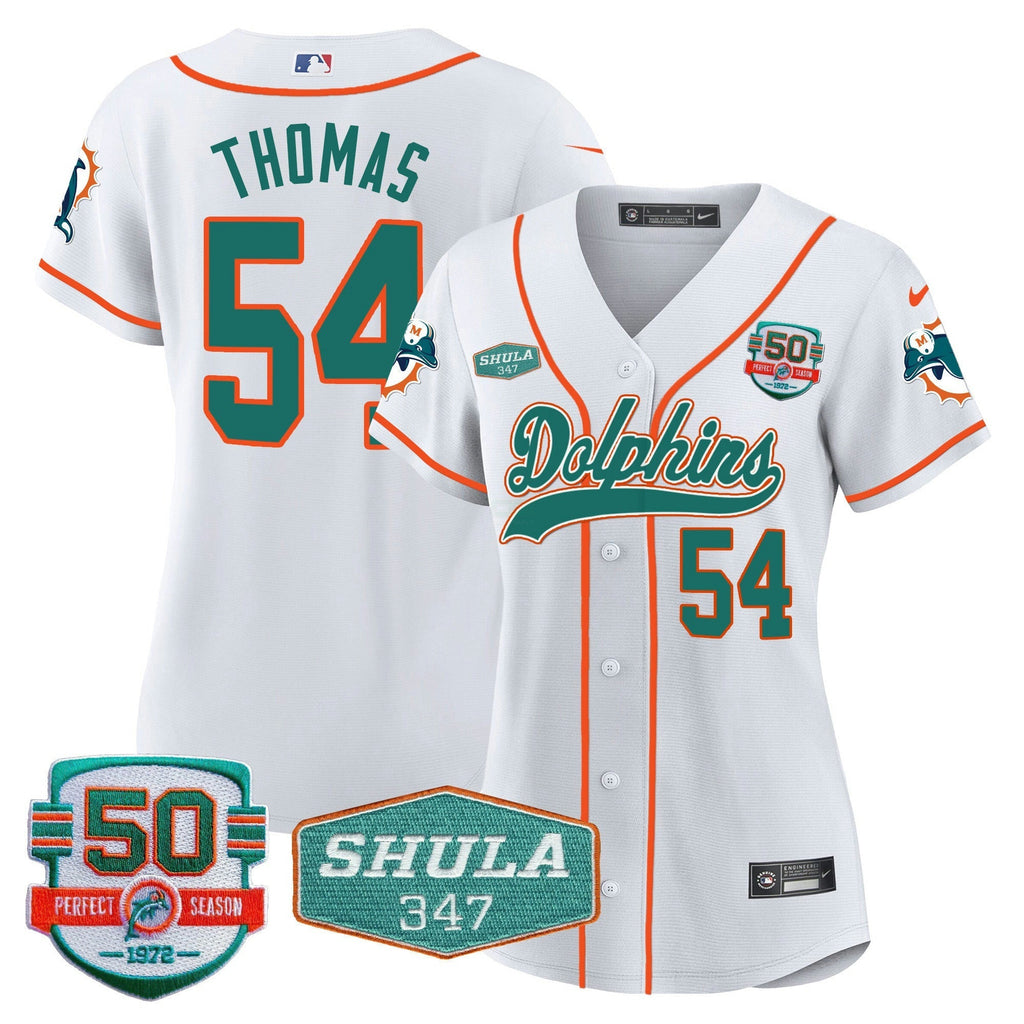NFL Women’s 50th & Don Shula 347 Memorial Patch Jersey