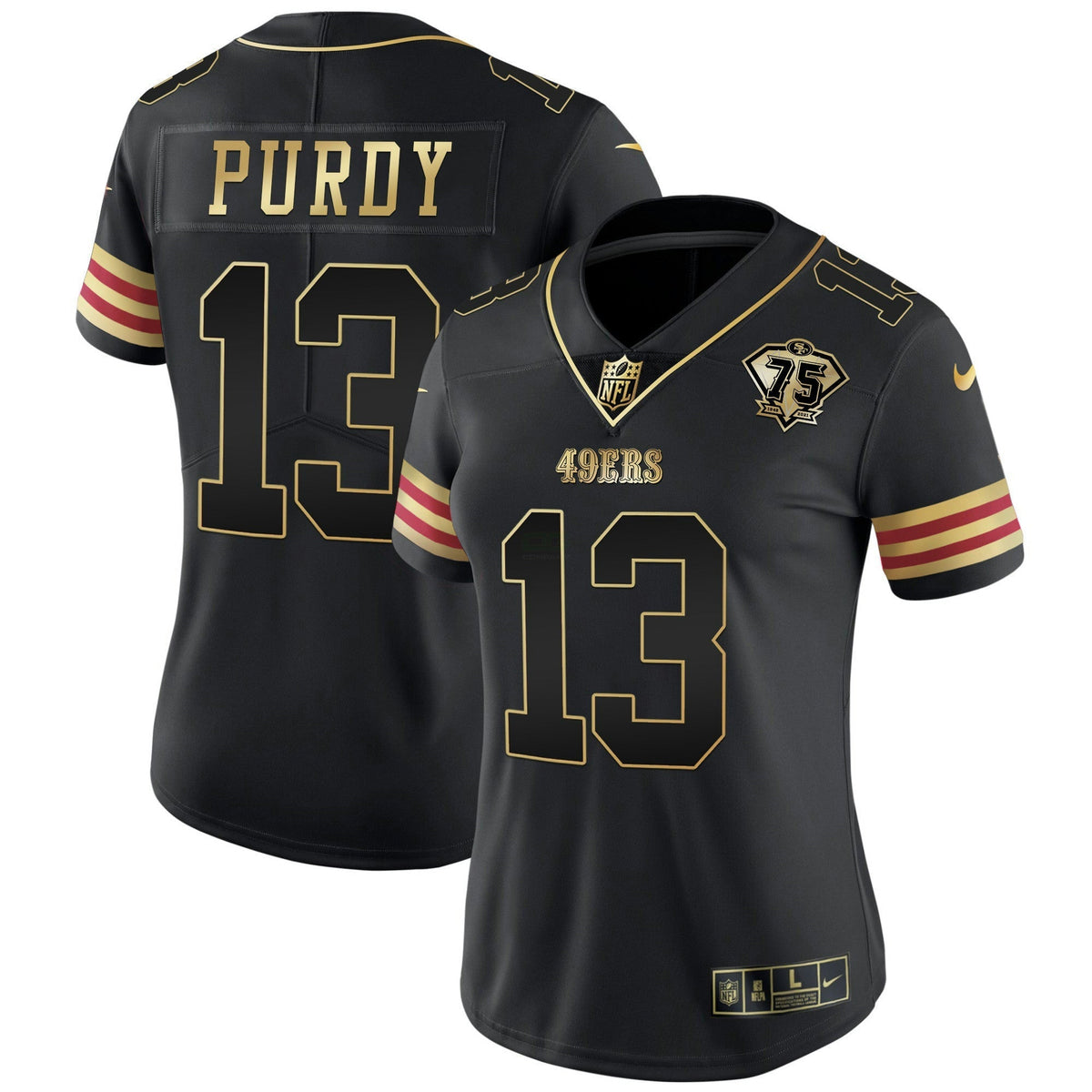 NFL Women’s 75th Anniversary Patch Vapor Gold Jersey V2