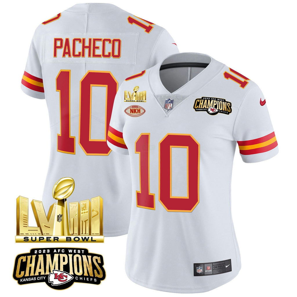 NFL Women’s AFC West Champions & Super Bowl LVIII Gold Patch Vapor Jersey