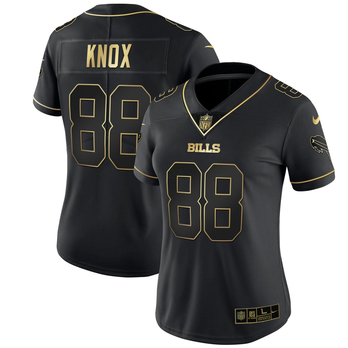 Jersey NFL Buffalo Bills Women’s White Gold & Black Gold