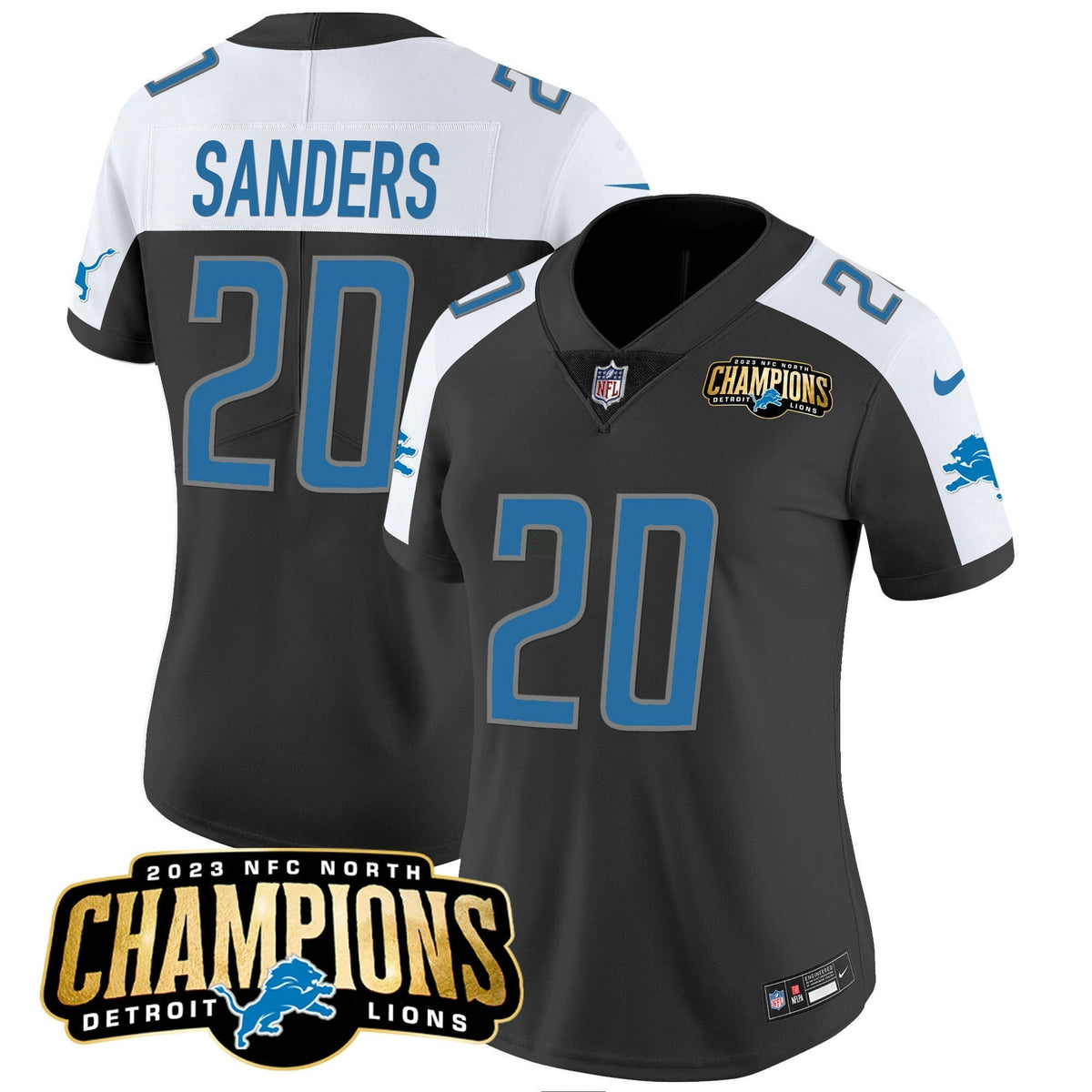 NFL Women’s Detroit 2023 NFC North Champions Patch Vapor Jersey
