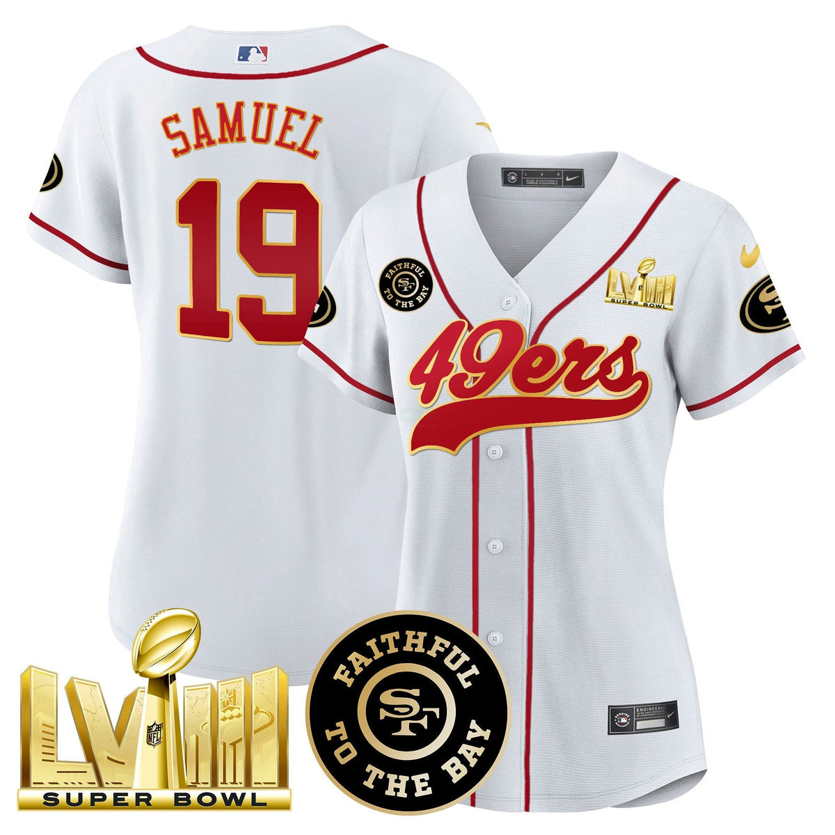 NFL Women’s Faithful & Super Bowl LVIII Gold Patch Jersey