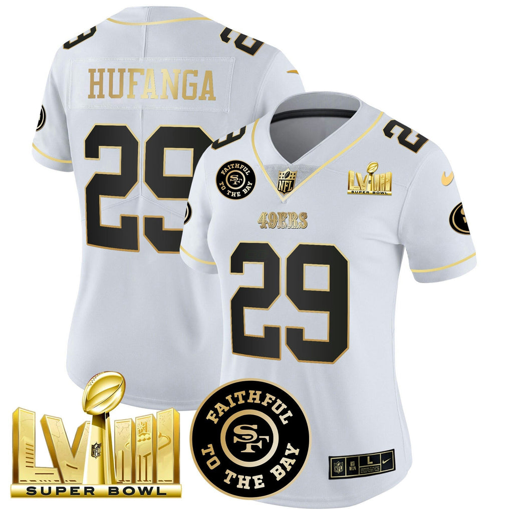 NFL Women’s Faithful & Super Bowl LVIII Gold Patch Vapor Jersey V2