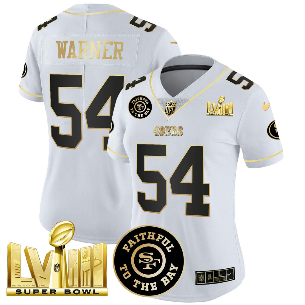 NFL Women’s Faithful & Super Bowl LVIII Gold Patch Vapor Jersey V2