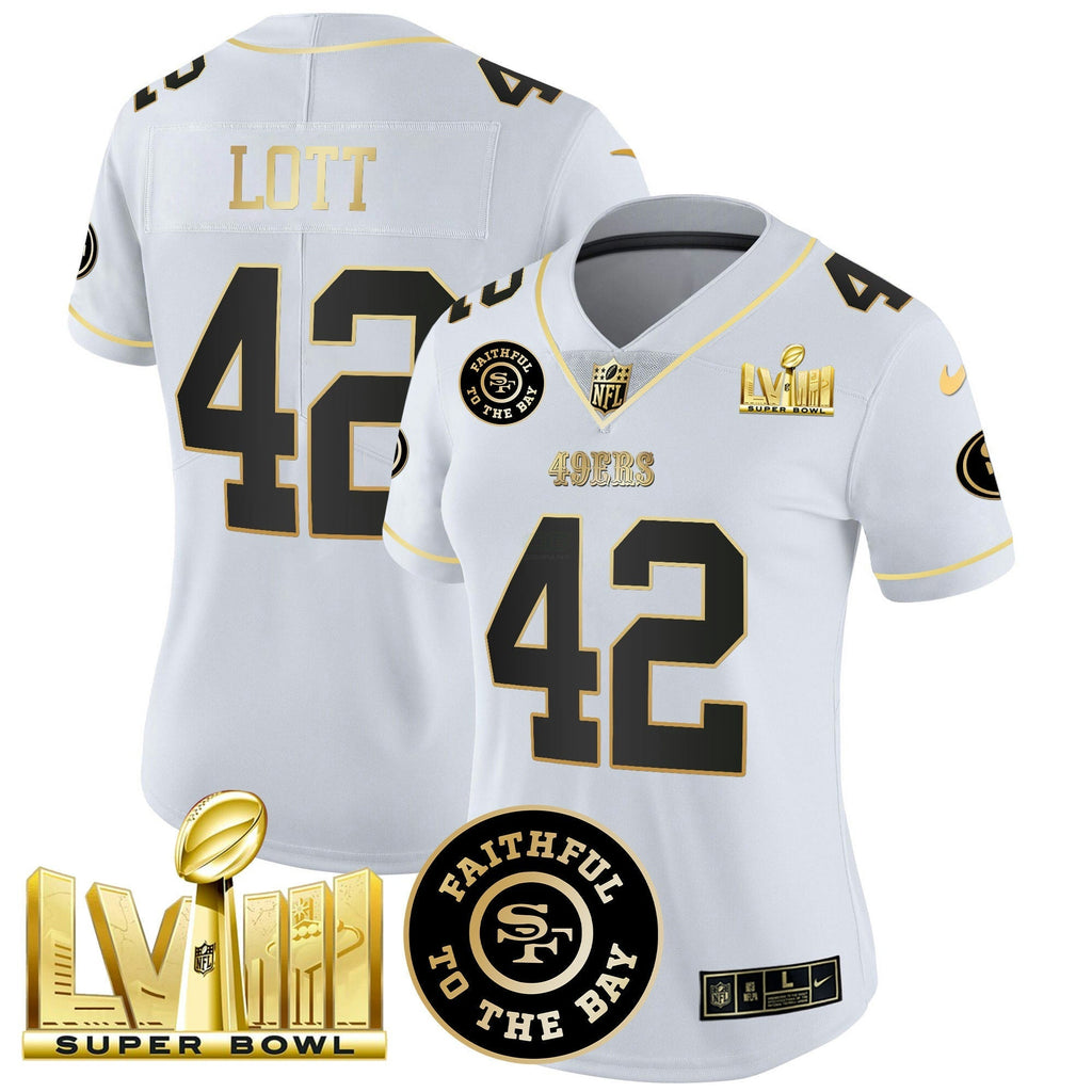 NFL Women’s Faithful & Super Bowl LVIII Gold Patch Vapor Jersey V2