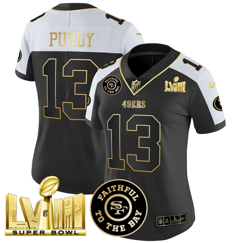 NFL Women’s Faithful & Super Bowl LVIII Gold Patch Vapor Jersey V2