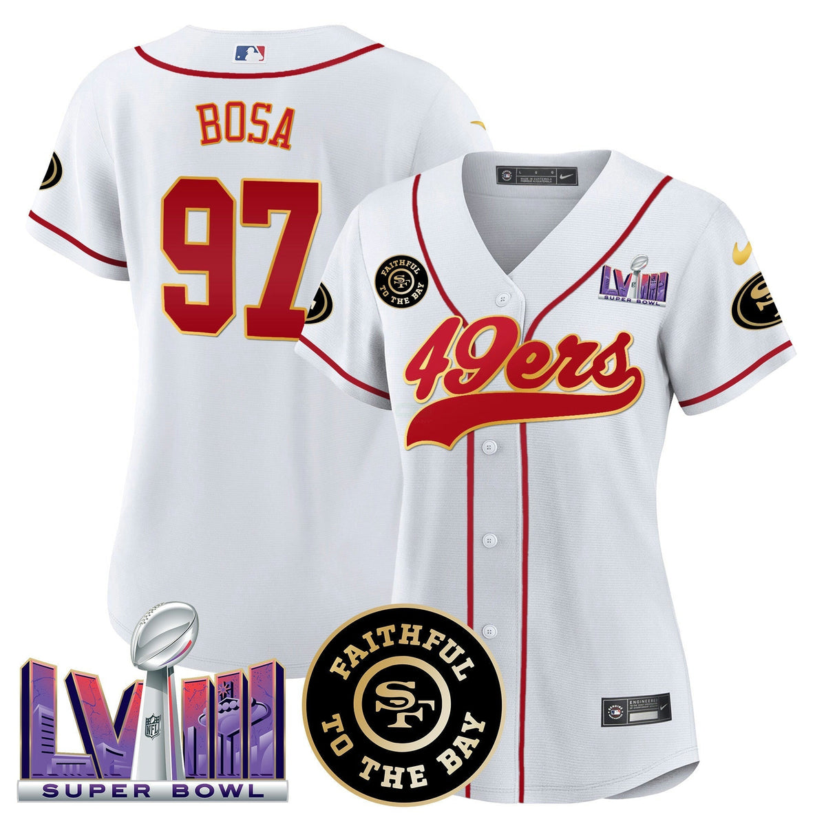 NFL Women’s Faithful & Super Bowl LVIII Patch Jersey