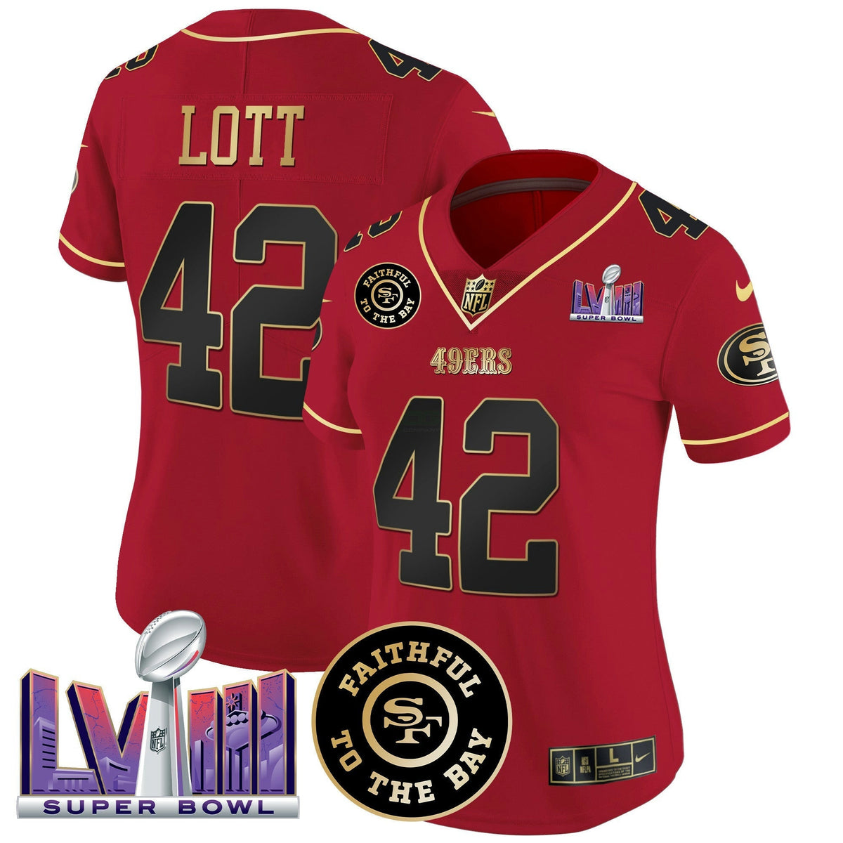 NFL Women’s Faithful & Super Bowl LVIII Patch Vapor Jersey