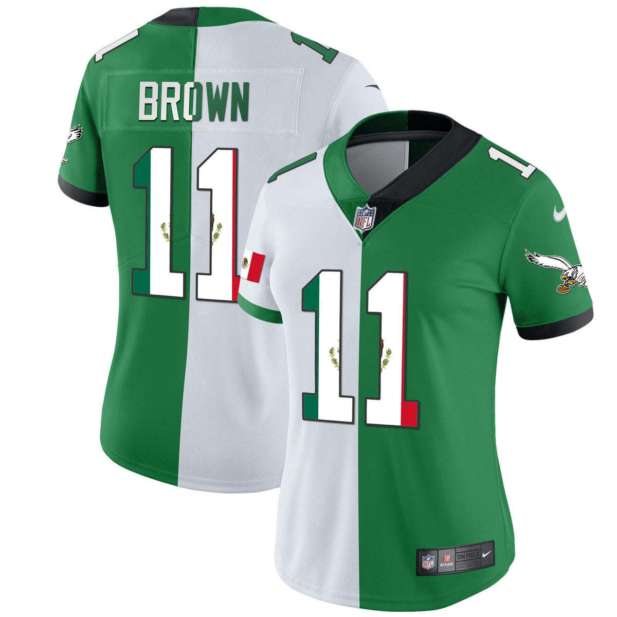 NFL Women’s Mexico Gold & Kelly Vapor Jersey
