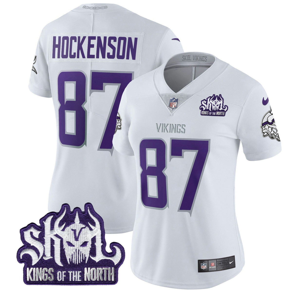 NFL Women’s Minnesota King Of The North Patch Throwback Vapor Limited Jersey