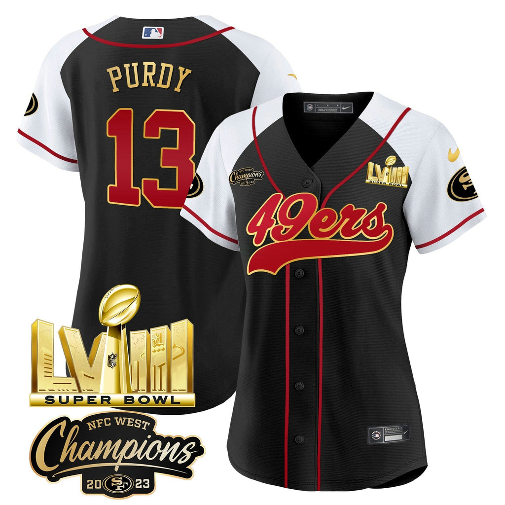 NFL Women’s NFC West Champions & Super Bowl LVIII Gold Patch Jersey