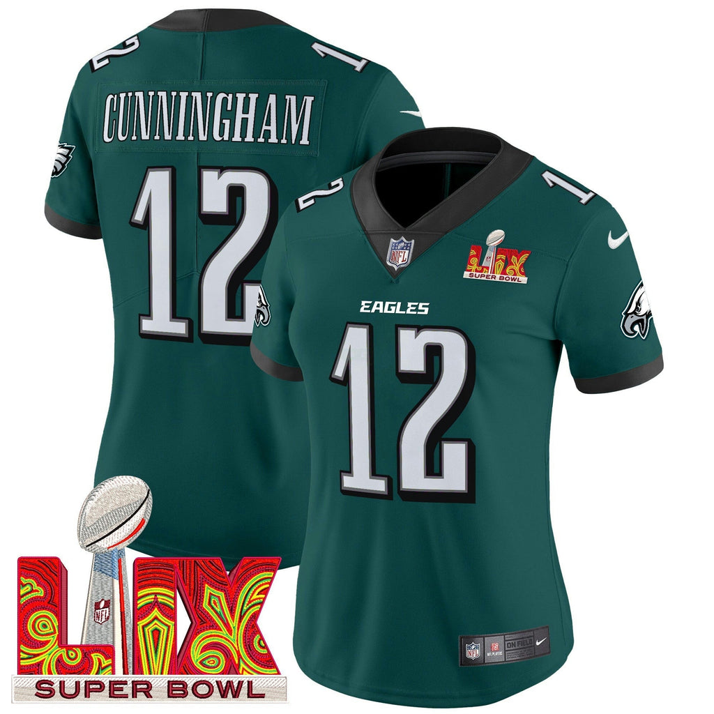 NFL Women’s Philadelphia Super Bowl LIX Patch Vapor Limited Jersey