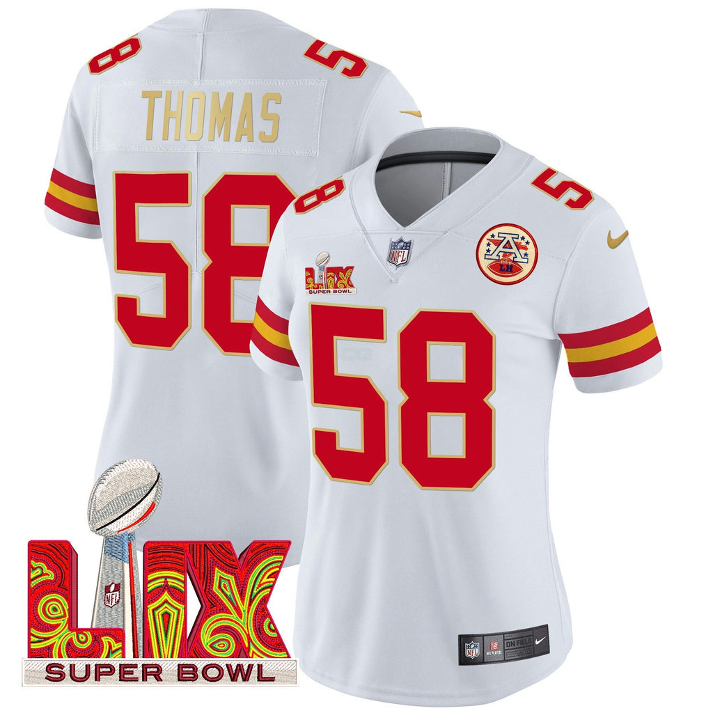 NFL Women’s Super Bowl LIX Patch Gold Trim Vapor Limited Jersey