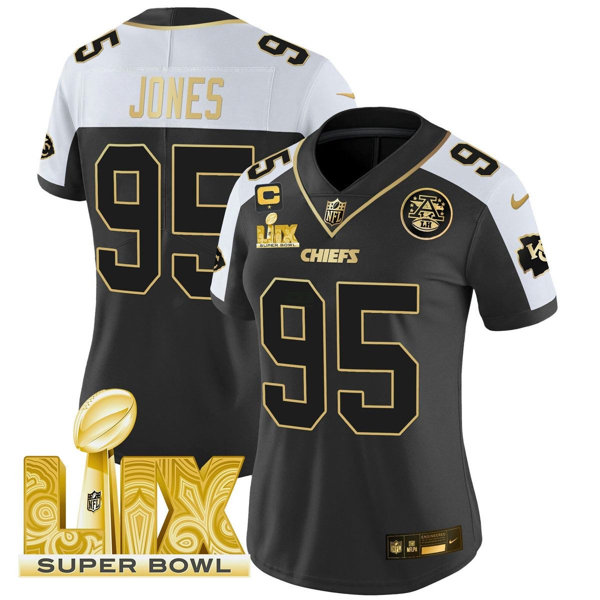 NFL Women’s Super Bowl LIX Patch Gold Vapor Limited Jersey