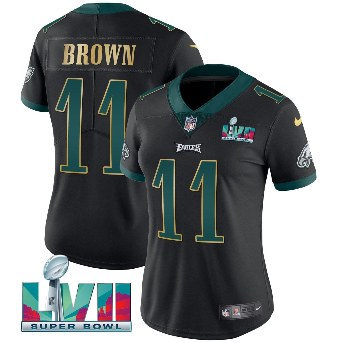 NFL Women’s Super Bowl LVII Gold Trim Jersey