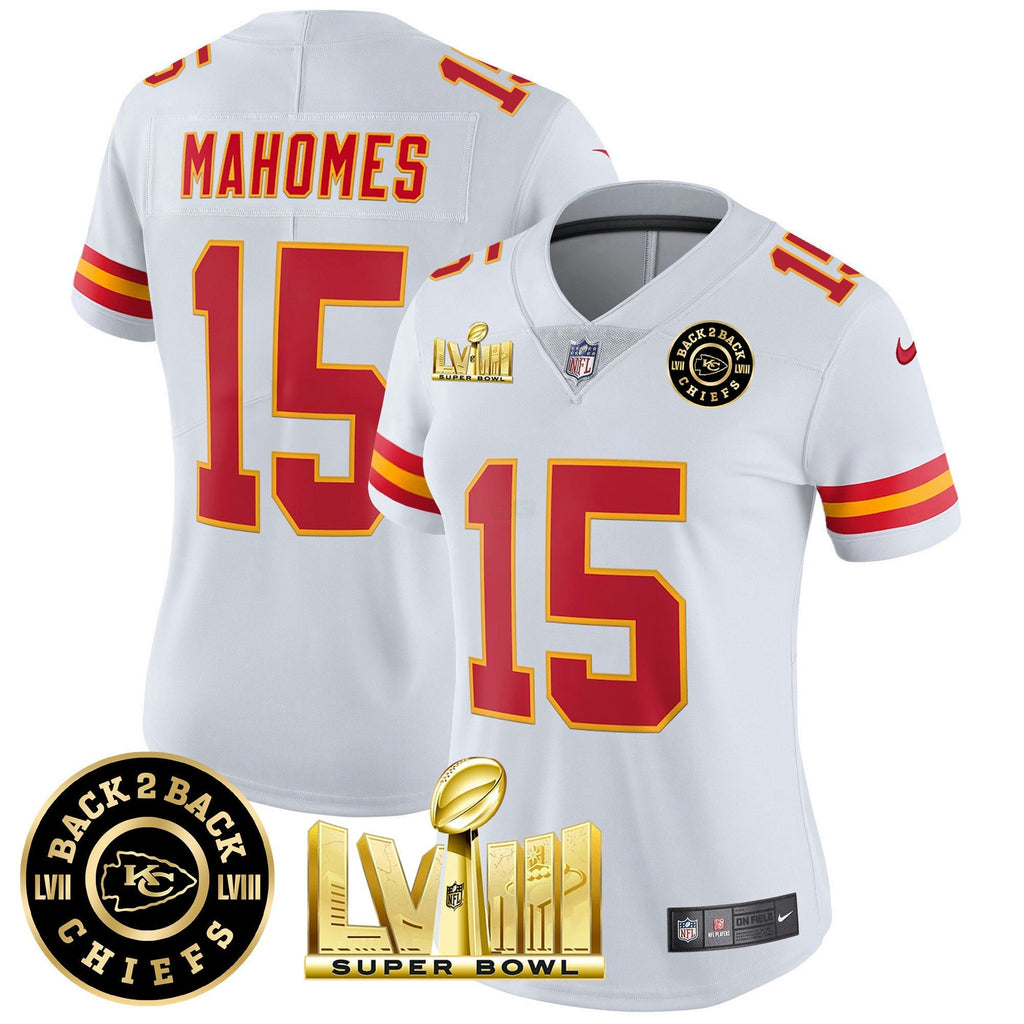 NFL Women’s Super Bowl LVIII & Back 2 Back Patch Vapor Jersey V3