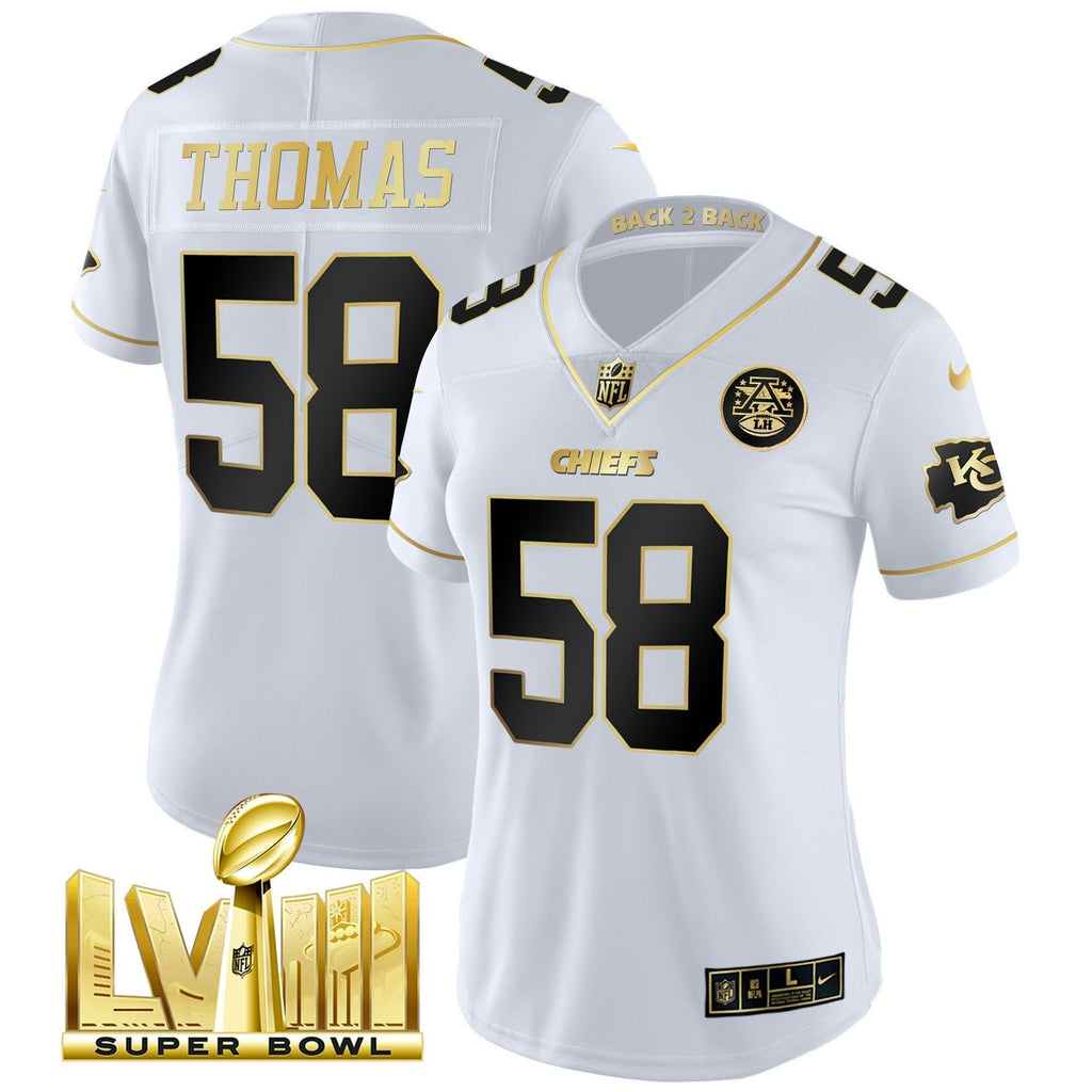NFL Women’s Super Bowl LVIII & Back 2 Back Patch Vapor Jersey V5