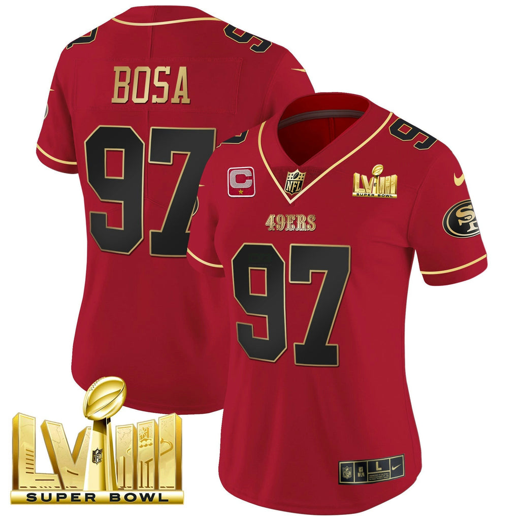 NFL Women’s Super Bowl LVIII Gold Patch Vapor Jersey