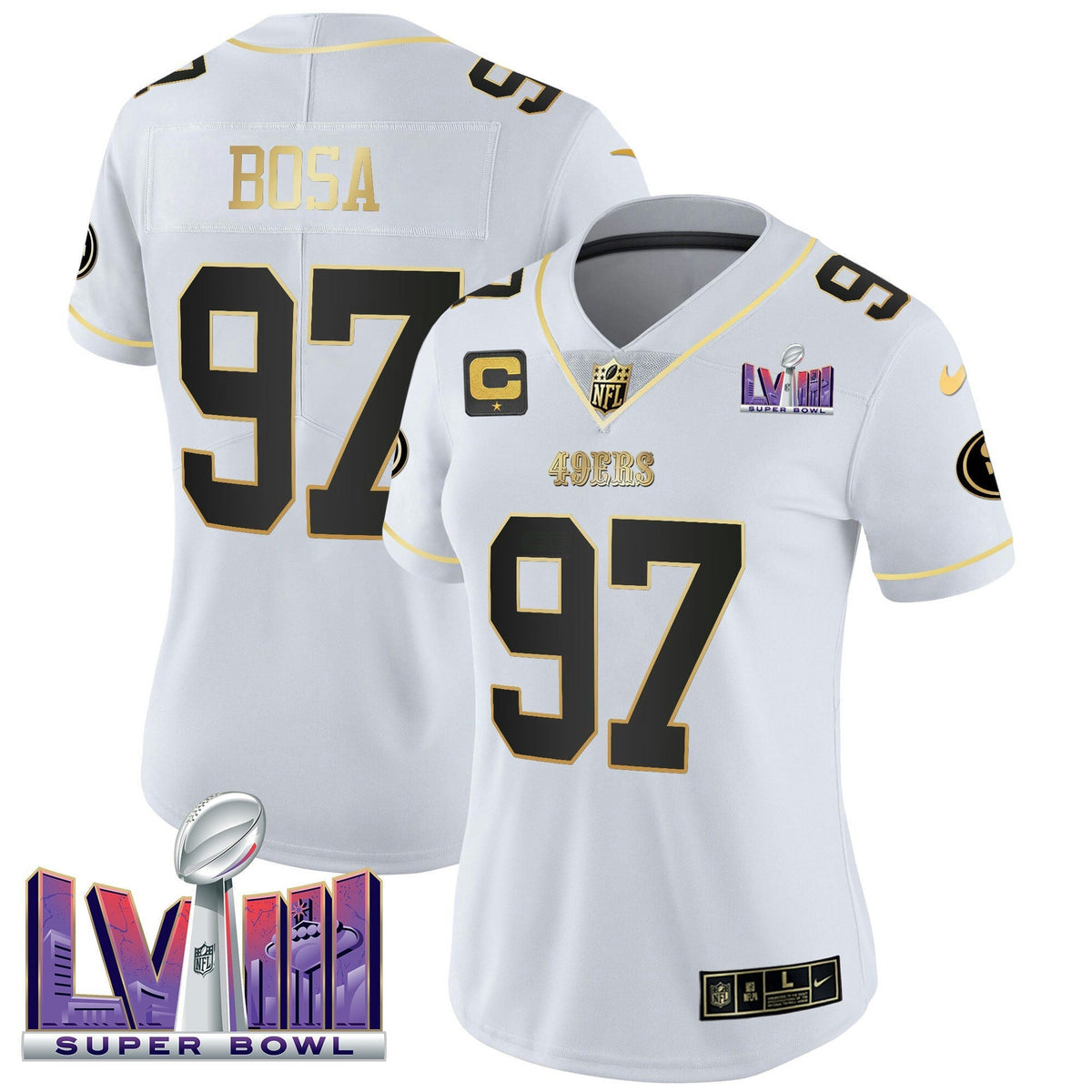 NFL Women’s Super Bowl LVIII Patch Vapor Jersey V2