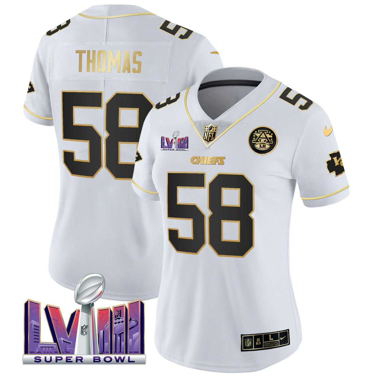 NFL Women’s Super Bowl LVIII Patch Vapor Jersey V4