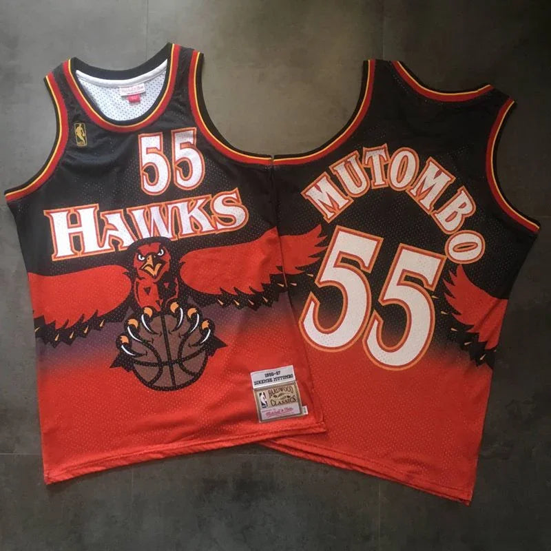 Jersey Authentic Atlanta Hawks Mitchell & Ness Hardwood Classics 1996/97