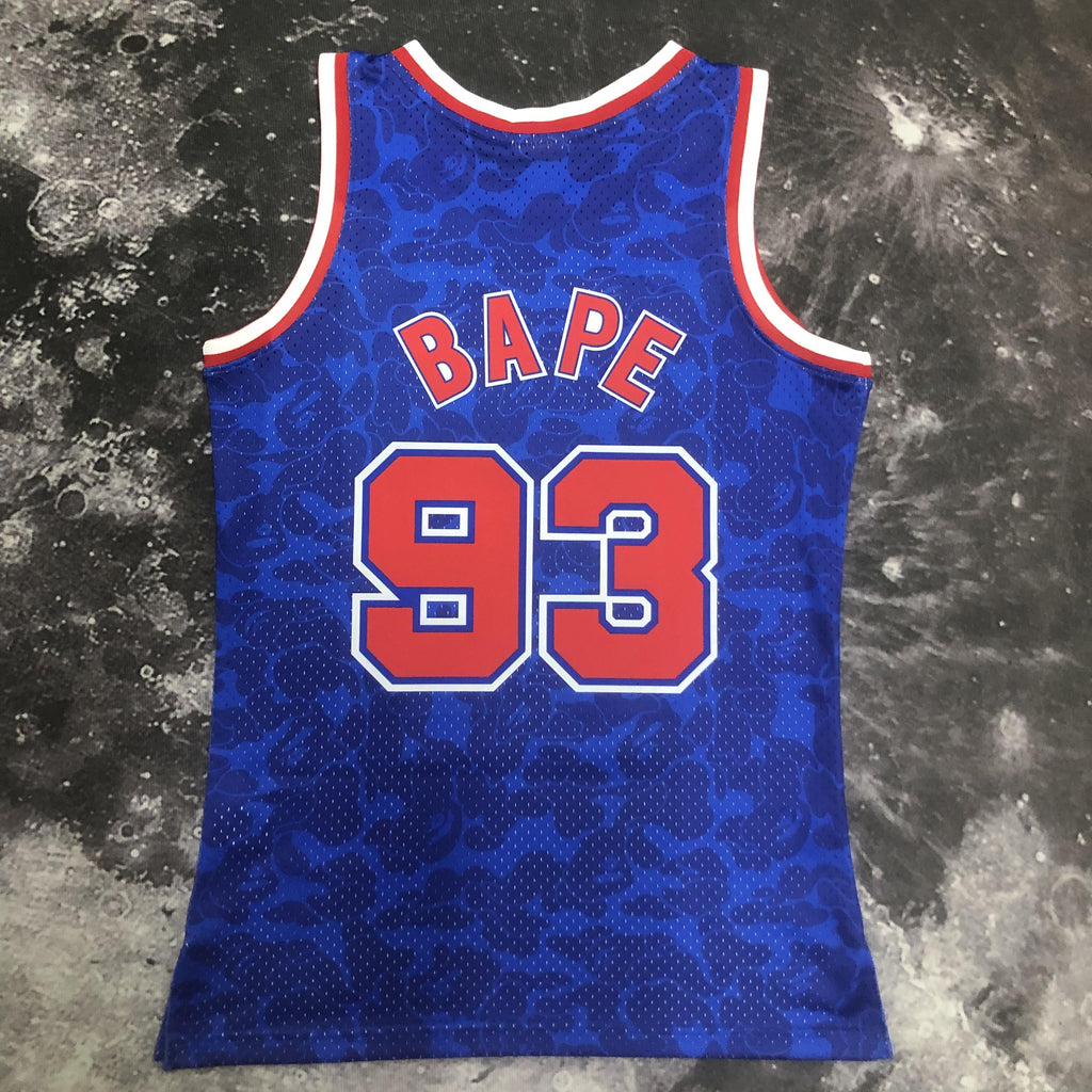 Jersey Swingman BAPE X Brooklyn Nets Mitchell & Ness Hardwood Classics 1983