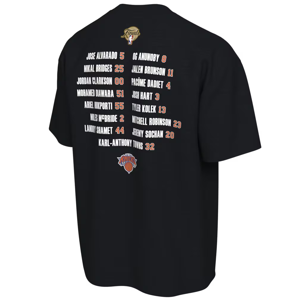T-Shirt New York Knicks 2026 NBA Finals Champions Roster Complete
